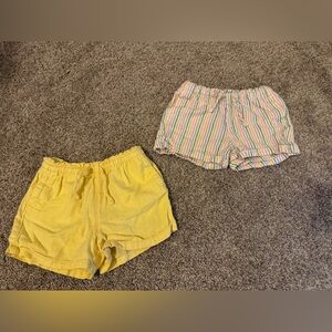 Yellow and Striped Shorts Set